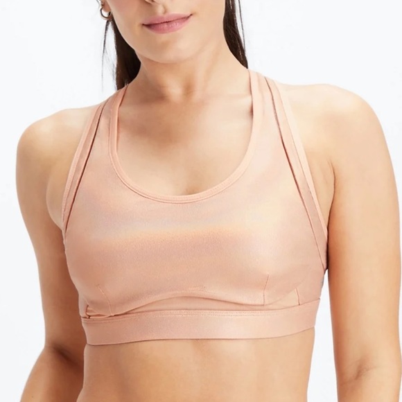 Fabletics Other - Fabletics Belle Iridescent Adjustable High Impact Sports Bra new pink new